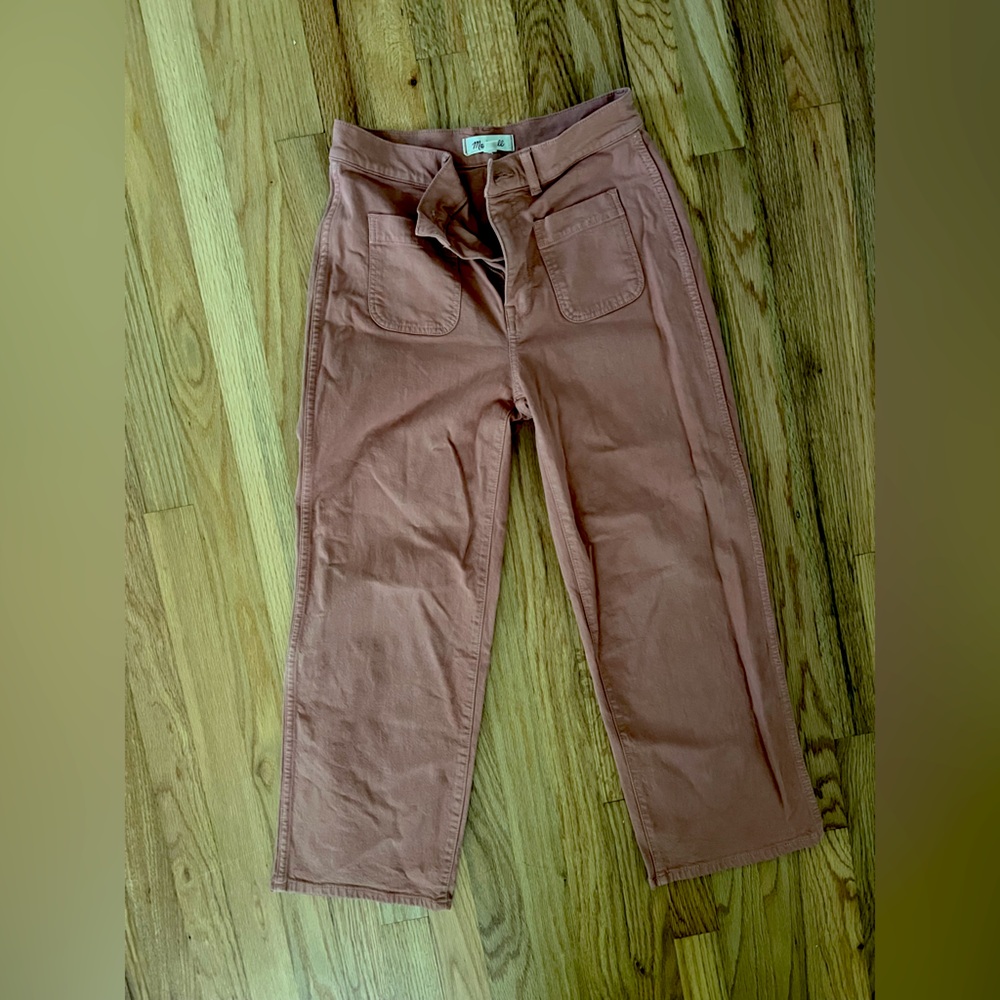 Madewell Emmett 2.0 Wide Leg Pants. Color: Dried Rose (Coral)